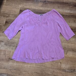 Women's Purple Top with Embroidered Detail Old Navy Extra Large